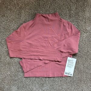 All aligned mock neck long sleeve